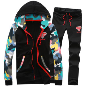 Mens hooded camo Tracksuit